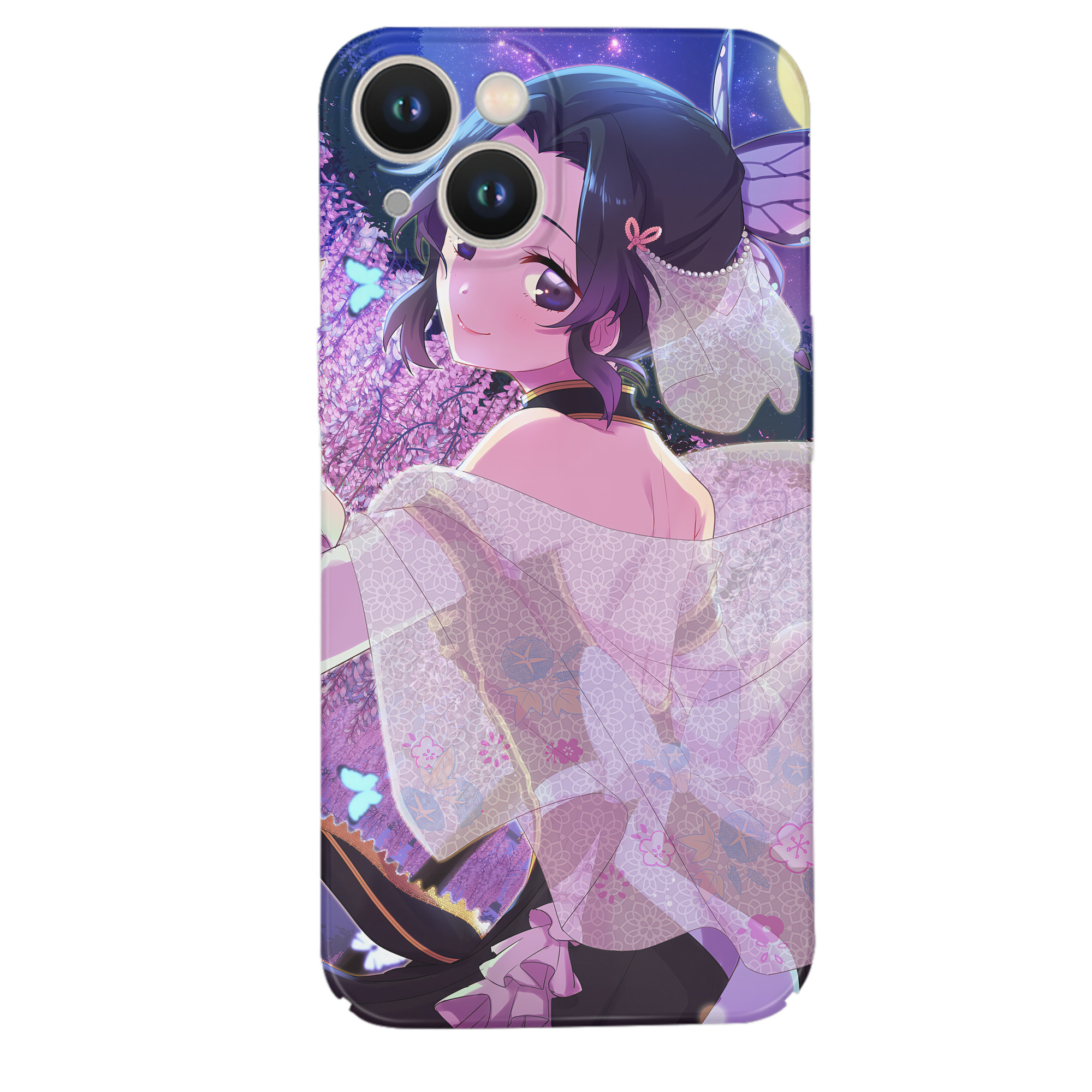（画像用） 鬼滅の刃（きめつのやいば）蟲柱-胡蝶 しのぶ／こちょう しのぶ Kochou Shinobu 【iPhone 14シリーズ対応】ハードケース